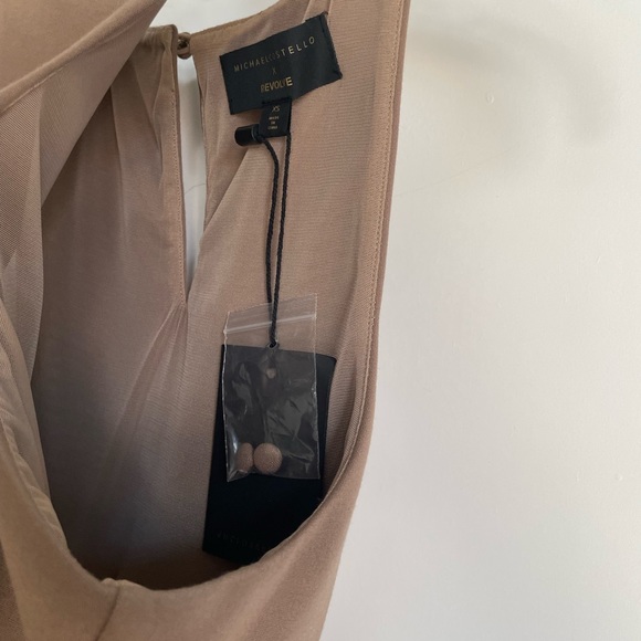 NWT - Michael Costello x Revolve Rylan Midi Dress in Taupe - Picture 9 of 10